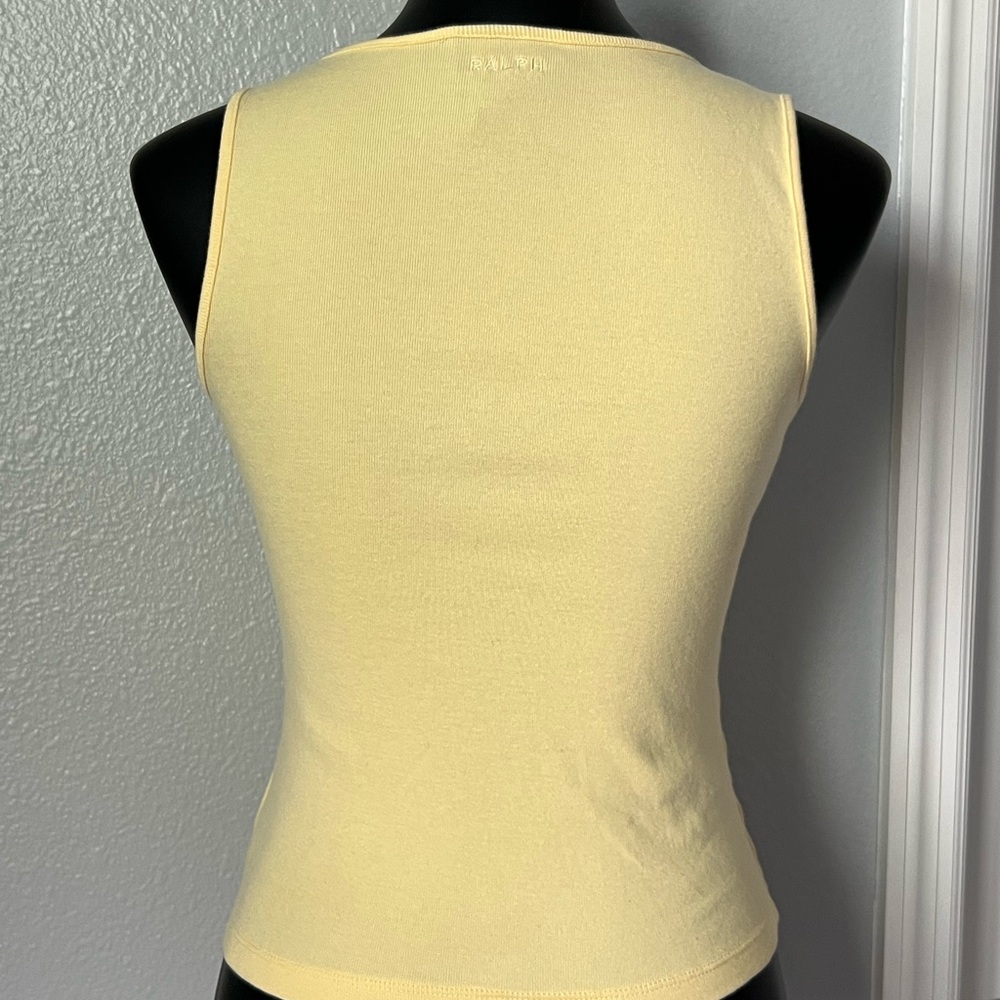 Ralph Ralph Lauren Soft Yellow Ruffle Tank Top - Picture 2 of 4